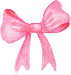 Pink Velvet Watercolor Bow Ribbon